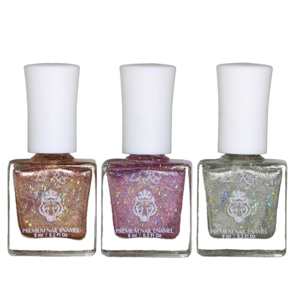 French Love Triangle - Full Set + Free Glass Slipper Glossy Top Coat